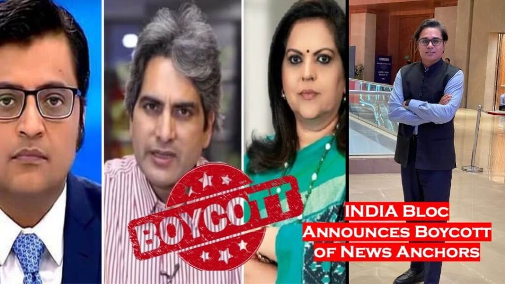 INDIA Bloc Announces Boycott of News Anchors