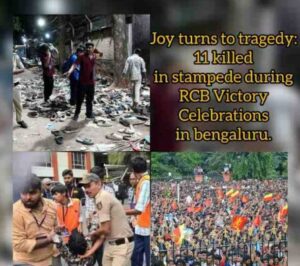 Joy Turns to Tragedy: 11 Killed in Stampede During RCB Victory Celebrations in Bengaluru