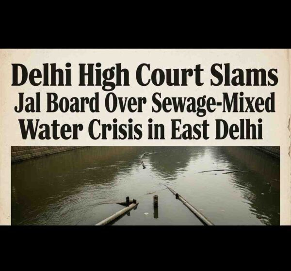 Delhi High Court Slams Jal Board Over Sewage-Mixed Water Crisis in East Delhi