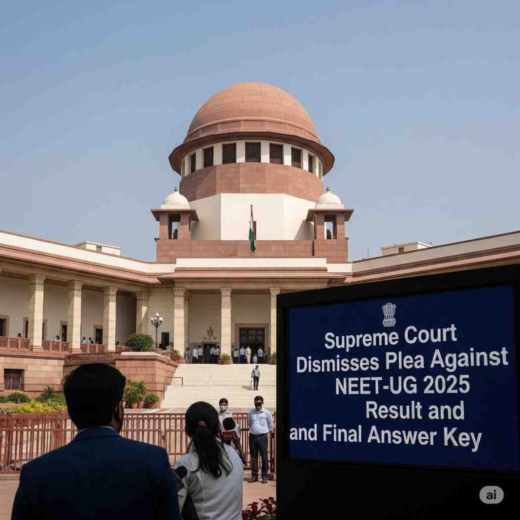 Supreme Court Dismisses Plea Against NEET-UG 2025 Result and Final Answer Key