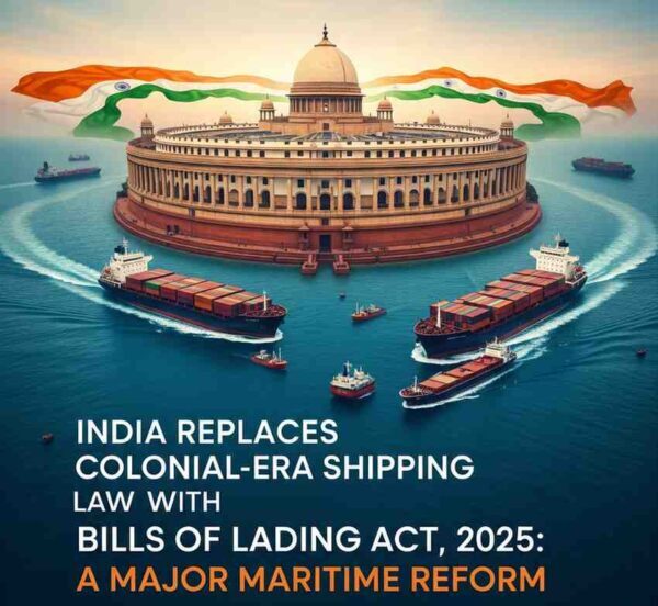 India Replaces Colonial-Era Shipping Law with Bills of Lading Act, 2025: A Major Maritime Reform