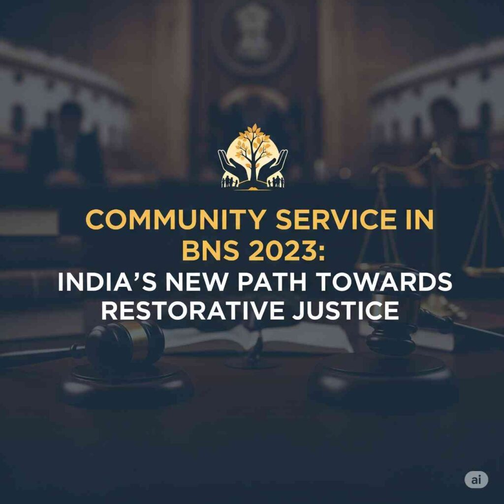 Community Service in BNS 2023: India’s New Path Towards Restorative Justice