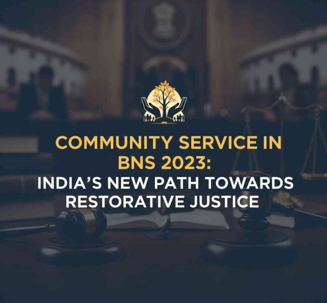 Community Service in BNS 2023: India’s New Path Towards Restorative Justice
