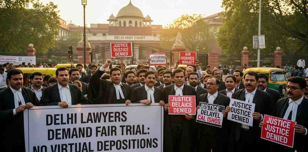 Delhi Lawyers Resume Strike Against Virtual Police Depositions