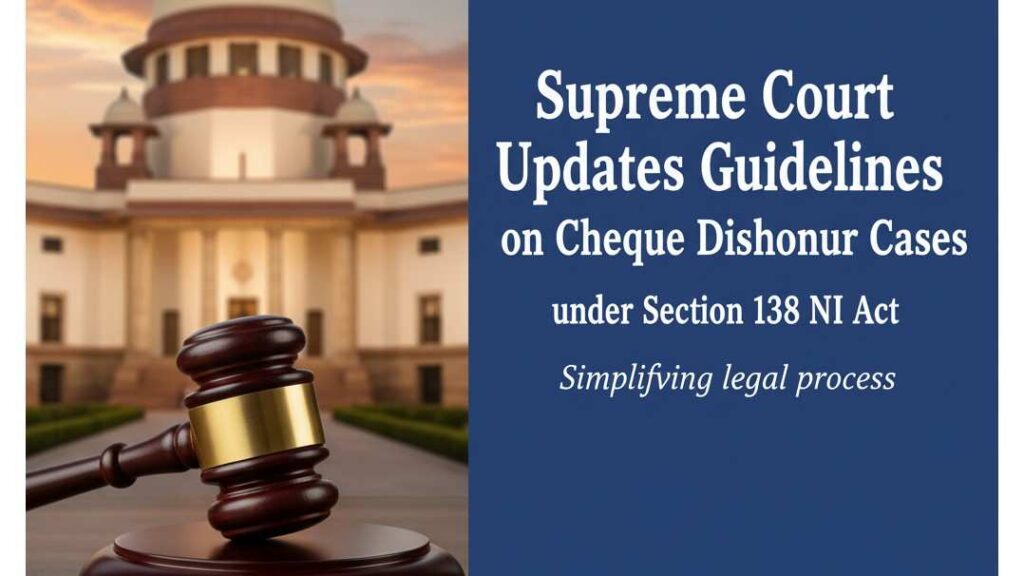 Supreme Court Updates Guidelines on Cheque Dishonour Cases