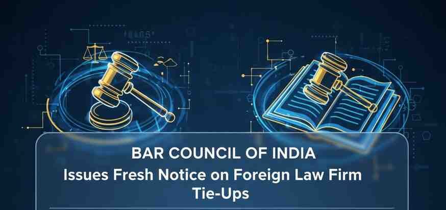 Bar Council of India Issues Fresh Notice on Foreign Law Firm Tie-Ups: Registration, Disclosure, and Compliance Explained