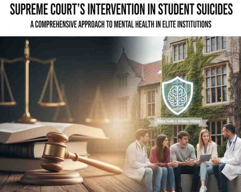 Supreme Court's Intervention in Student Suicides: A Comprehensive Approach to Mental Health in Elite Institutions