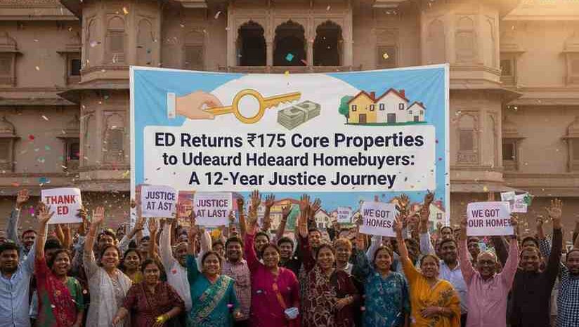 ED Returns ₹175 Crore Properties to Udaipur Homebuyers: A 12-Year Justice Journey