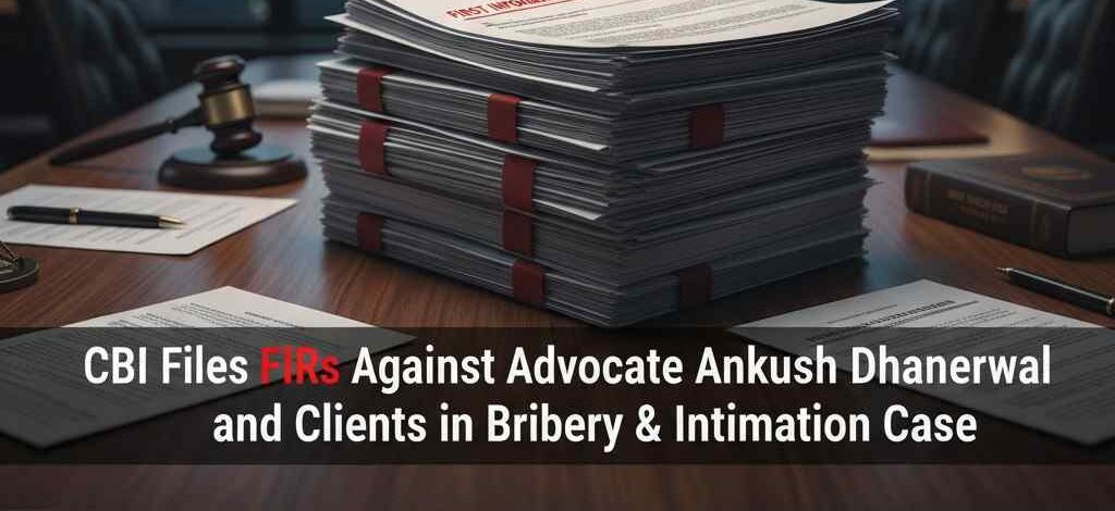 CBI Files FIRs Against Advocate Ankush Dhanerwal and Clients in Bribery & Intimidation Case