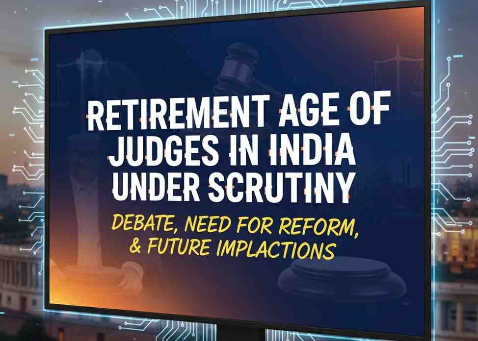 Retirement Age of Judges in India Under Scrutiny: Debate, Need for Reform, and Future Implications