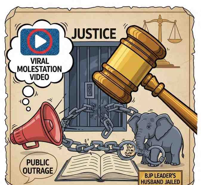 BJP Leader's Husband Jailed After Viral Molestation Video Sparks Outrage