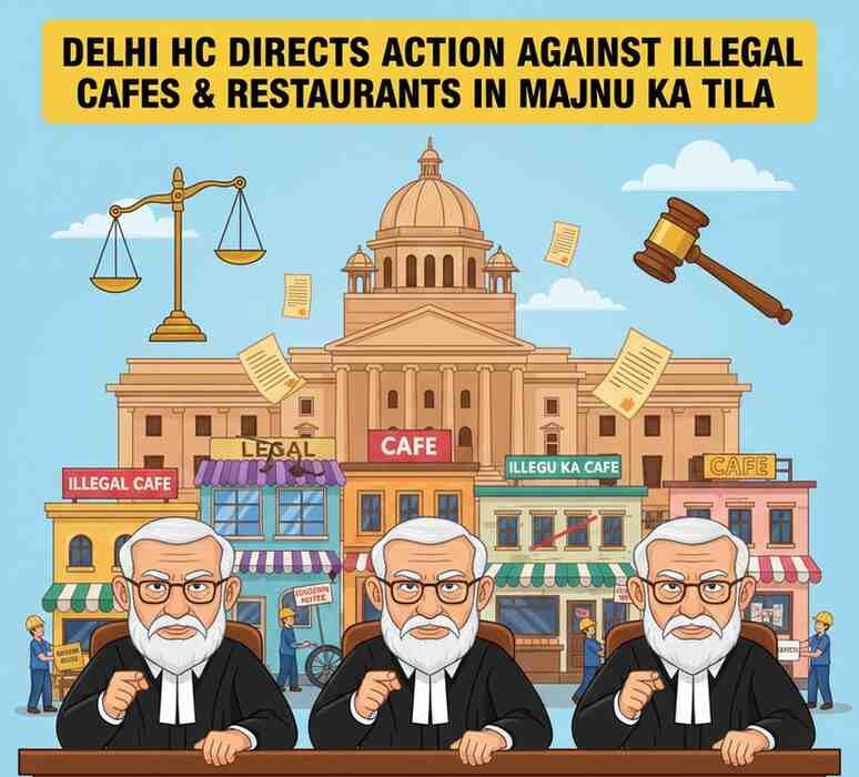 Delhi HC Directs Action Against Illegal Cafes and Restaurants in Majnu Ka Tila: A Legal Analysis