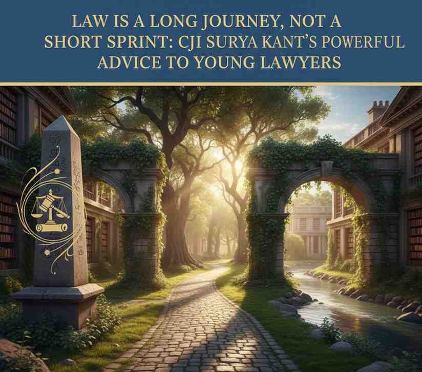 Law Is a Long Journey, Not a Short Sprint: CJI Surya Kant’s Powerful Advice to Young Lawyers