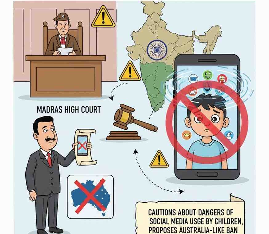 Madras High Court Cautions About Dangers of Social Media Usage by Children, Proposes Australia-Like Ban