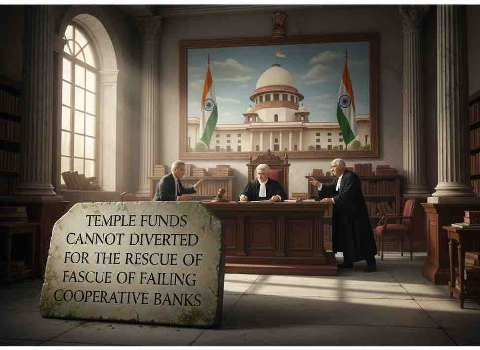 SC: Temple funds cannot be diverted for the rescue of failing cooperative banks