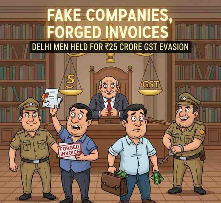 Fake companies, forged invoices: Delhi men held for ₹25 crore GST evasion