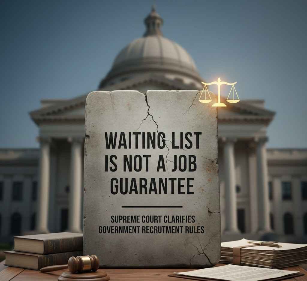 Waiting List Is Not a Job Guarantee: Supreme Court Clarifies Government Recruitment Rules