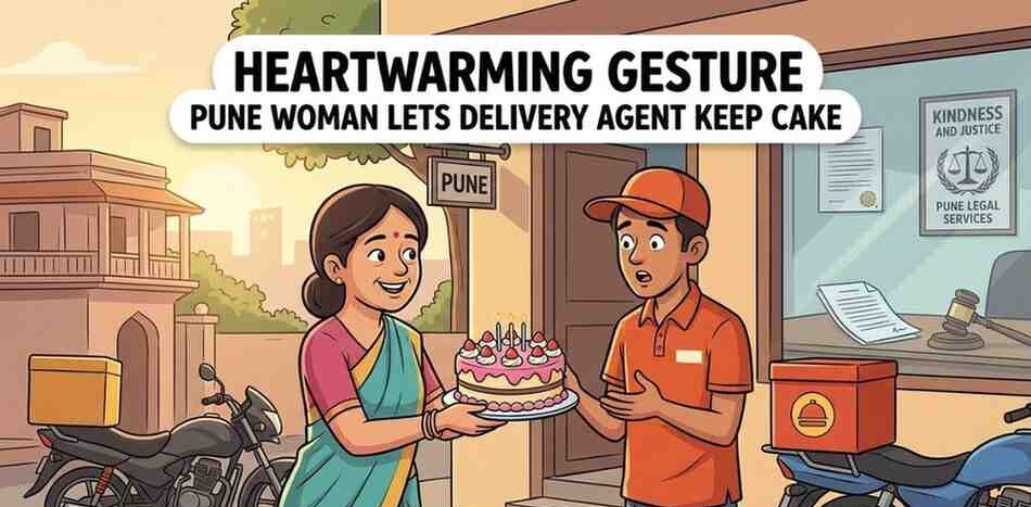 A Pune woman’s heartwarming gesture of letting a delivery agent keep her mistakenly delivered birthday cake