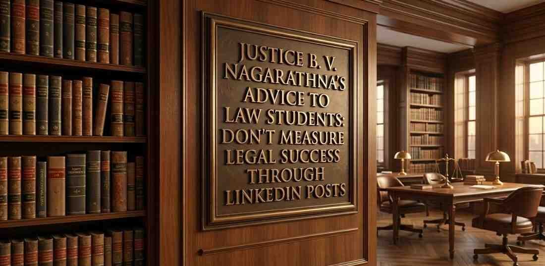 Justice B. V. Nagarathna advice Law Students: Don’t Measure Legal Success Through LinkedIn Posts