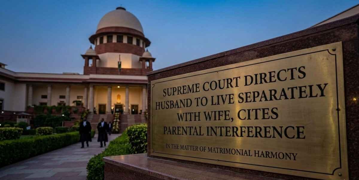 Supreme Court Directs Husband to Live Separately With Wife, Cites Parental Interference