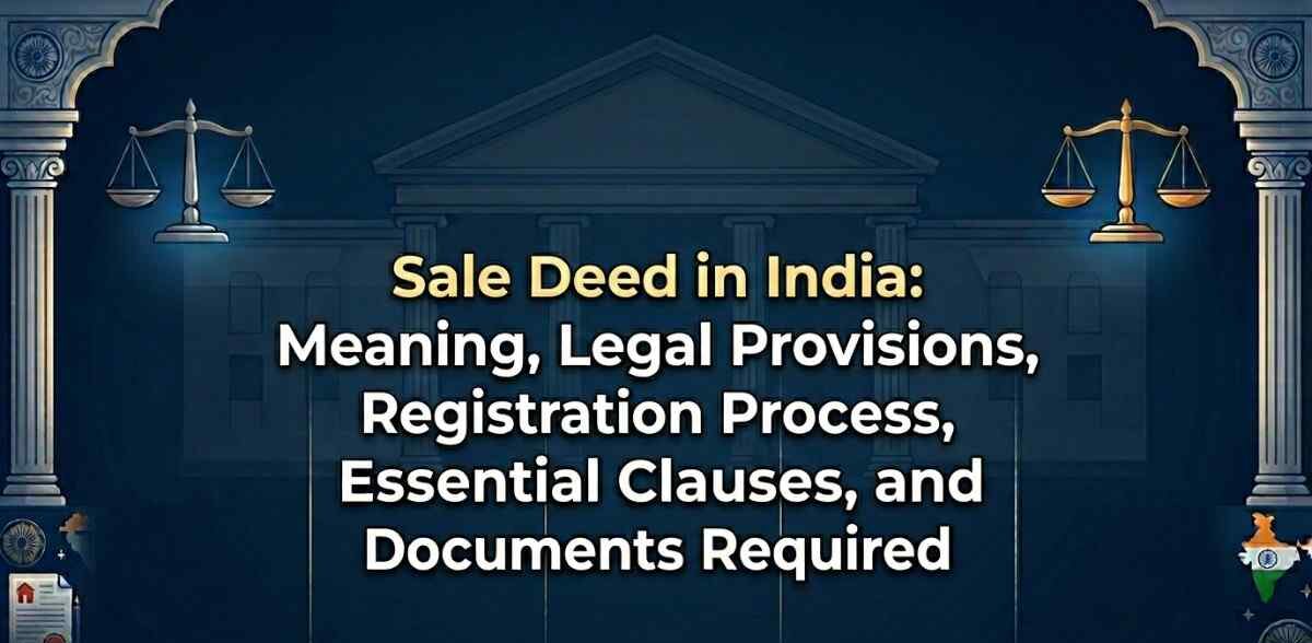 Sale Deed in India: Meaning, Legal Provisions, Registration Process, Essential Clauses, and Documents Required