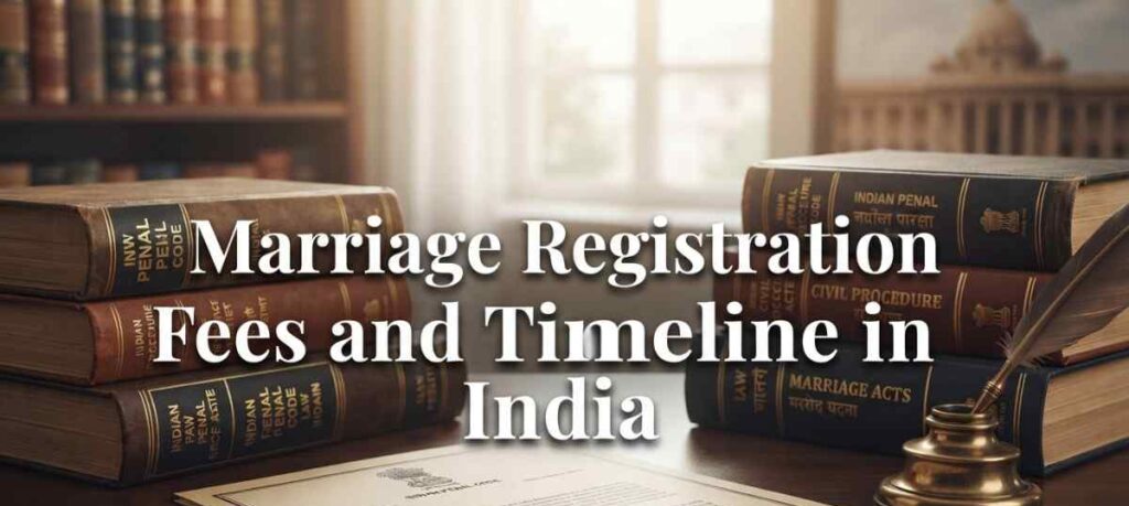 Marriage Registration Fees and Timeline in India
