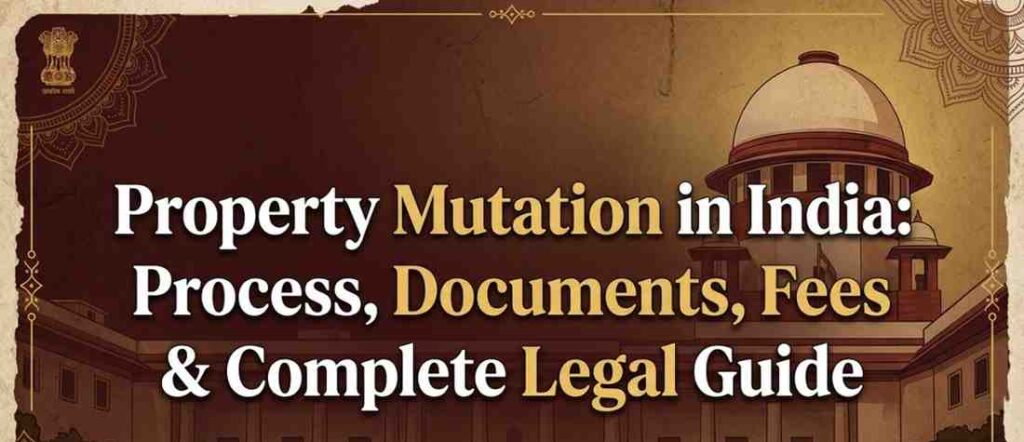 Property Mutation in India: Process, Documents, Fees & Complete Legal Guide