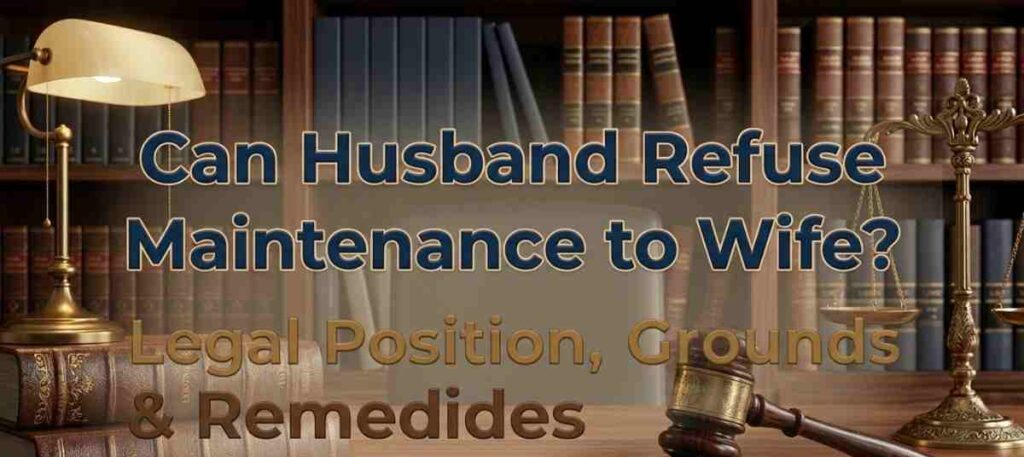 Can Husband Refuse Maintenance to Wife? Legal Position, Grounds & Remedies