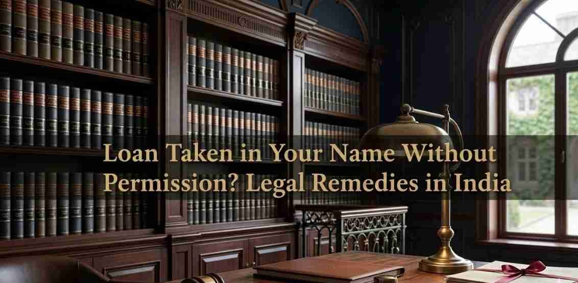 Loan Taken in Your Name Without Permission? Legal Remedies in India